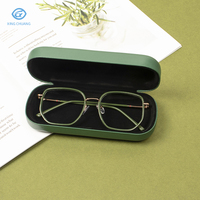 Vente chaude Étui à lunettes personnalisé avec logo portable en cuir PU de couleur bonbon pour lunettes de vue et lunettes de soleil