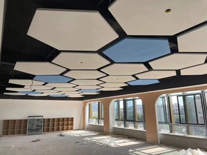 Akupanel moderno creativo legno soffitto sospeso fonoassorbente <span class=keywords><strong>pannelli</strong></span> acustici per sala Studio palestra scuola decorazioni - Product Image 2