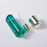 Ensemble cosmétique en verre rond vert dégradé, nouveau luxe, pot de 30g/50g, flacon pompe pour lotion de 100ml/120ml, emballage personnalisé pour soins de la peau avec logo