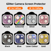 Paillettes 3D verre trempé caméra lentille protecteur d'écran couverture pour iPhone 16 15 Pro Max 14 15 Plus dureté 9H accessoire