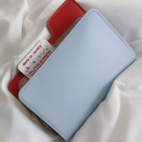Porte-passeport en cuir PU bicolore avec emplacements pour cartes, organiseur de passeport portable, étui de voyage pour passeport
