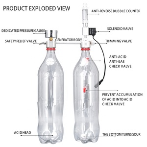 Kit de generador de <span class=keywords><strong>CO2</strong></span> para acuario DIY ecológico de Metal ZRDR con difusor de presión para plantas acuáticas-sistema Acuario - Product Image 4