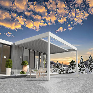 Toldo de Aluminio Eléctrico de <span class=keywords><strong>4x3</strong></span> Marca Hanrui, Resistente a la Lluvia, para Exteriores, con <span class=keywords><strong>Techo</strong></span> Retráctil de Láminas, para Patio Trasero - Product Image 6