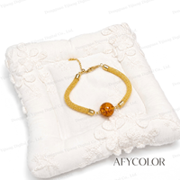 Nouveau bracelet/jonc en ambre naturel pour femme, style minimaliste Hong Kong, cadeau vintage, mode quotidienne, vente en gros, BUSTYLE SS117