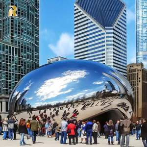 RELong nổi tiếng lớn đánh bóng thép không gỉ đám mây điêu khắc tượng cho thành phố công cộng cảnh quan nghệ thuật cài đặt - Product Image 6