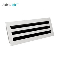 Diffuseur d'air mural rectangulaire en alliage d'aluminium, moderne, industriel, à fentes, réglable, durable – Solution complète pour projets