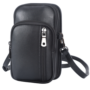 Nouvel arrivage de sacs à bandoulière en cuir pleine fleur pour hommes <span class=keywords><strong>sac</strong></span> à bandoulière en cuir véritable <span class=keywords><strong>noir</strong></span> nature véritable à bandoulière - Product Image 1