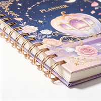 Carnet à spirale A5, 100 feuilles, bloc-notes personnalisé à couverture rigide pour les marchés européen et américain, papier ligné 80 g/m² pour événements