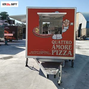 Remorque de restauration carrée avec four à pizza complet et grill, certifiée DOT CE, cuisine mobile pour entreprise de restauration BBQ, food truck - Product Image 2