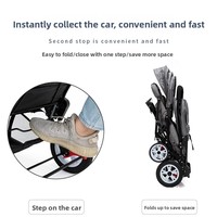 Poussette double en métal légère et pliable pour bébés de 0 à 6 mois, position assise et allongée, compagnon de voyage ultime pour deux