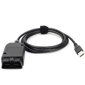 VAG HEX V2 USB arayüzü için güncelleme sürümü sınırsız VINs ATMEGA162 OBD2 tarayıcı VAGCOM HEX V2 kablo araç teşhis aracı