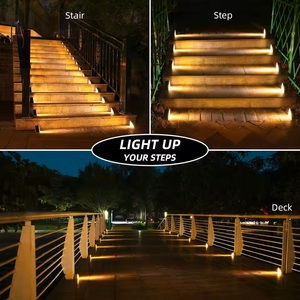 Đèn <span class=keywords><strong>LED</strong></span> năng lượng mặt trời IP65 chống nước, sử dụng pin, độ sáng cao, hai màu sắc, tự động bật/tắt, chiếu sáng bậc thang ngoài trời, sân vườn - Product Image 6