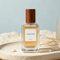 Flacon de parfum vide en verre rectangulaire de luxe, personnalisable avec logo, 30ml 55ml, et coffret de parfum unique pour la vente en gros