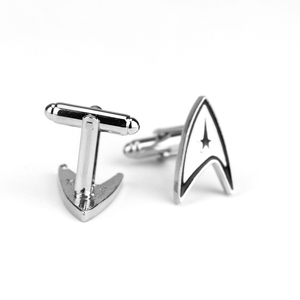 Commercio all'ingrosso di Modo di Star Trek Stile Punk Distintivo Cravatta clip di Disegno Della Novità Degli Uomini di <span class=keywords><strong>Camicia</strong></span> di Vestito All'ingrosso Gemello - Product Image 2