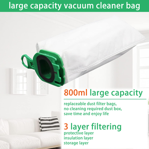 Sacchetti di Ricambio per <span class=keywords><strong>Aspirapolvere</strong></span> Senza Fili Vorwerk Kobold VB100 & FP100 a Alimentazione Manuale per Uso Domestico - Product Image 3