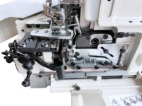 Machine à coudre industrielle à double aiguille à entraînement direct JT988-Z, haute vitesse, surjeteuse, efficace, manuelle, à lit plat