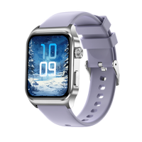 Reloj Inteligente ECG E100 Cuadrado de 1.85 Pulgadas para Android IOS, Resistente al Agua IP68, Recordatorio de Sedentarismo, Monitor de Salud SpO2, para Hombres, Mujeres y Parejas
