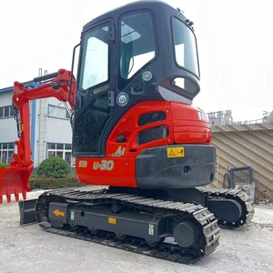 Mini-excavatrice Kubota U30 d'occasion de 3 tonnes, excavatrice sur chenilles Kubota d'occasion du Japon, avec pelle, certifiée CE/EPA, à vendre - Product Image 3
