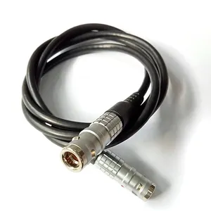 Cable personalizado de fábrica, resistente al agua, IP68 K, serial, conector circular autoblocante de 5 pines