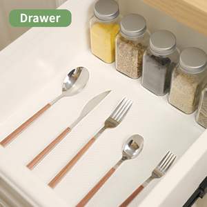 Revêtements de placards de cuisine modernes en EVA transparent de 30 pouces x 20 pieds, antiadhésifs, épaisseur 1,5 mm, motif géométrique pour tapis de tiroirs et étagères - Product Image 2