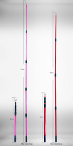 Canne à pêche télescopique pliable en alliage d'aluminium 2,84 m/3,1 m 4 sections pour la pêche en eau douce au brochet et à la perche - Product Image 2