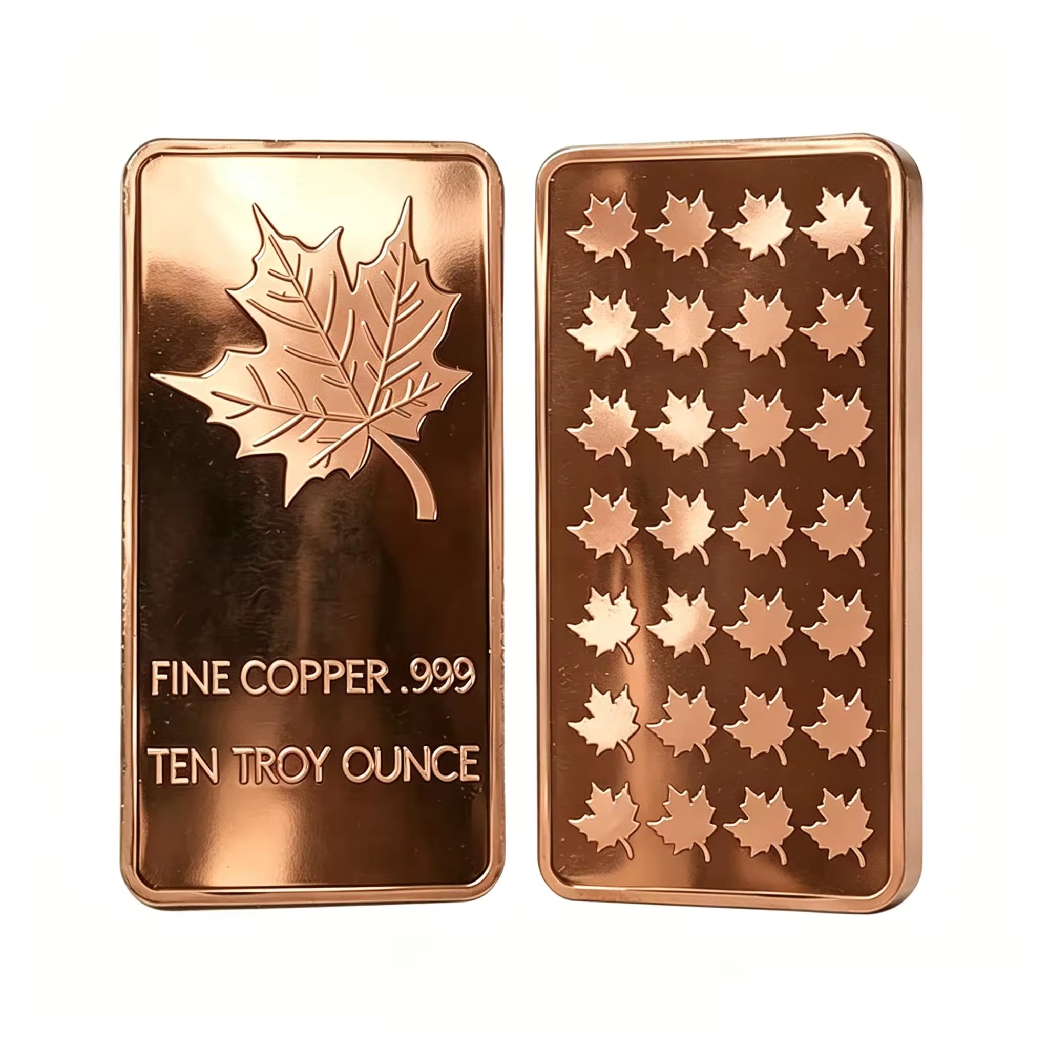 Barra de Cobre Hoja de Arce de 10oz