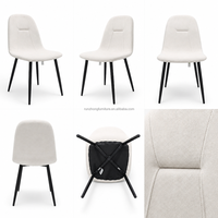 Fauteuil d'appoint en lin naturel ; un fauteuil respirant et décontracté adapté aux salons et aux chambres, livraison directe de l'usine.