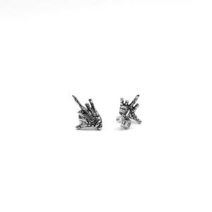 Pendientes de Acero Inoxidable 316 con Diseño de Dedo Medio Vertical y Mano Fantasma Gótica, Estilo Punk Vaquero, para Uso Diario - Product Image 2
