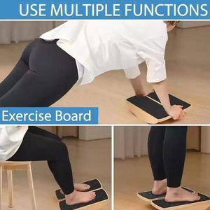 Solid Wood Footrest Balance <b>Board</b> Non Slip Standing <b>Mat</b> For Single Leg Training Fitness Exercise Equipment - Product Image 2