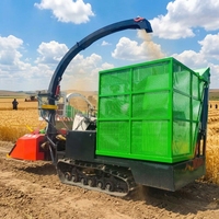 Moissonneuse-broyeuse agricole automotrice sur chenilles à disques pour ensilage, fourrage vert, tiges de maïs, luzerne et herbe