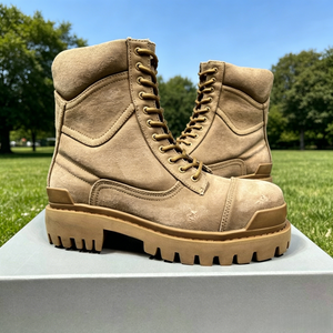 Wholesale Original Designer Men Boots Luxury <b>Round</b> Toe Vintage <b>Canvas</b> Boots High Quality Trendy Footwear - Product Image 2