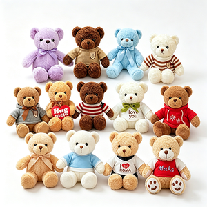 Peluche Orsetto Teddy Misto Hello, Giocattoli di Peluche Imbottiti, Morbidissimi, con Imbottitura in Cotone PP, Regalo all'Ingrosso - Product Image 1