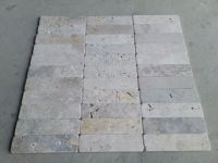 SHIHUI vente en gros de carreaux roulés à motif français Henan marbre naturel Design moderne carreaux de travertin de couleur bleu et blanc