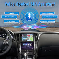 Module d'interface GPS sans fil CARUPEZ CarPlay pour Infiniti Q50/Q60/Q50L/QX50/Patrol 2015-2019, double écran OEM, DSP, garantie 1 an
