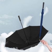 Parapluie droit publicitaire grand format 8K en fibre de carbone super léger et résistant aux intempéries de 30 pouces