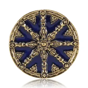 luxury metal roulette rudder Bismillah brooch pin Cross brooches for clothes decoration