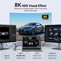 Base de Conexión UGREEN con Triple Pantalla 12 en 1, USB C 8K, Base de Conexión para MacBook con Carga PD de 100W