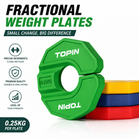 TOPIN Plaques de poids en caoutchouc personnalisées pour haltères et kettlebells, plaques d'ajout de poids 0,25KG-1,25KG, accessoires d'entraînement fitness
