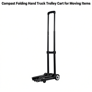 Carretilla de Mano Plegable Compacta de 2 Ruedas de Aleación de Aluminio Negra para Mudanza - Product Image 1