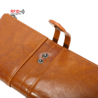 Dompet Wanita Lucu Elegan Panjang Tipis Tempat Kartu Minimalis Dompet Koin Kulit PU Dompet Zipper untuk Wanita dan Remaja Putri