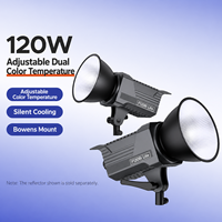 Lumière vidéo LED COB bicolore 120W Lite 2700K-6500K avec monture Bowens, portable, CRI 95+, pour Godox SL150IIBi Amaran 100X Nanlite FS-150B