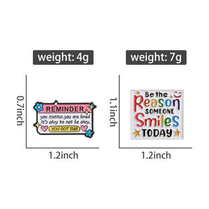 肯定的な引用エナメルピンあなたが重要精神的健康意識ブローチラペルバッジ友人のためのジュエリーギフト - Product Image 6