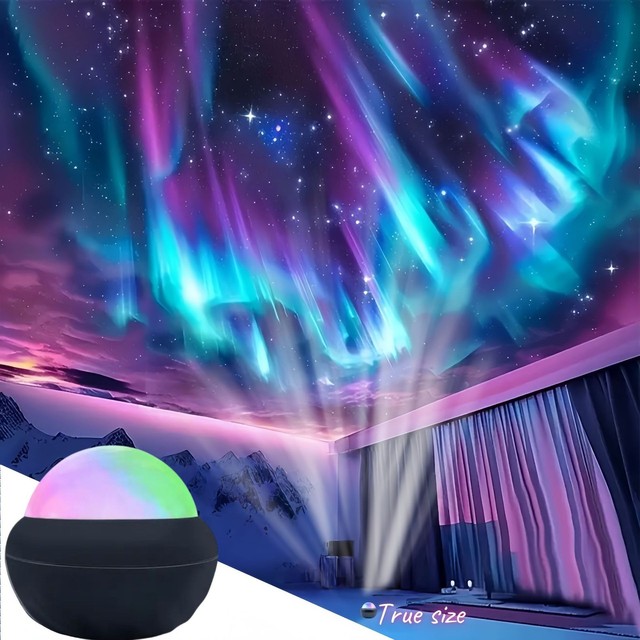Ocean Wave Aurora Projector Light 16 Colors Dynamic Northern Aurora Smart Night Light RGB Glow Mood Light Gifts