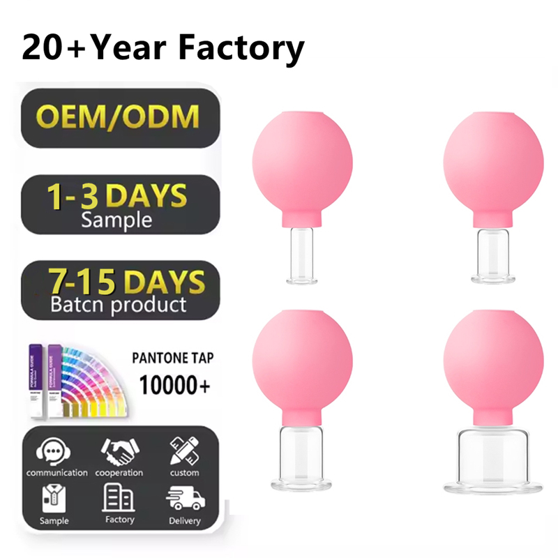 Custom Body Cupping Therapy Massager Silicone Vacuum Facial Hijama Cupping Set For Cellulite