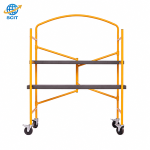 Plataforma de Trabajo Móvil Plegable de Acero Galvanizado, <span class=keywords><strong>Mini</strong></span> Plataforma de Trabajo <span class=keywords><strong>con</strong></span> <span class=keywords><strong>Ruedas</strong></span> para Construcción y Mantenimiento - Product Image 6