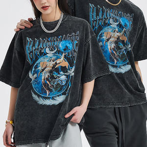 <span class=keywords><strong>T</strong></span>-<span class=keywords><strong>shirt</strong></span> <span class=keywords><strong>vintage</strong></span> nera sbiadita da uomo, 230 GSM, in maglia lavata, oversize con spalle scese, stampa serigrafica personalizzata, vestibilità ampia, streetwear - Product Image 1