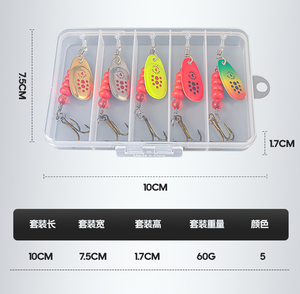 SNEDA Kit <span class=keywords><strong>de</strong></span> clignotant à manivelle à longue coulée Composite Flashabble pour brochet rotatif Flashabble appâts artificiels pour leurres <span class=keywords><strong>de</strong></span> pêche - Product Image 3