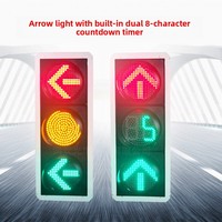 Feux de signalisation routière rouges, jaunes et verts de 400 mm avec deux compteurs de compte à rebours numériques à vendre