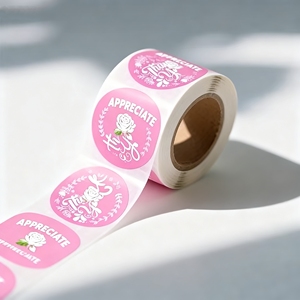 Etiquetas de Vinilo con Logotipo Personalizado, Textura Mate <span class=keywords><strong>3D</strong></span>, Holográficas, Troqueladas, Etiquetas de Embalaje de Primera Calidad, Rollo de Etiquetas Adhesivas para Gel de Ducha, Color Rosa Brillante, Resistentes al Agua - Product Image 3