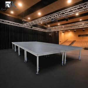 Quick Installation 4x4ft Stage <b>Platform</b> Aluminum Alloy Stage Truss Modular Rectangle Adjustable Legs - Product Image 1
